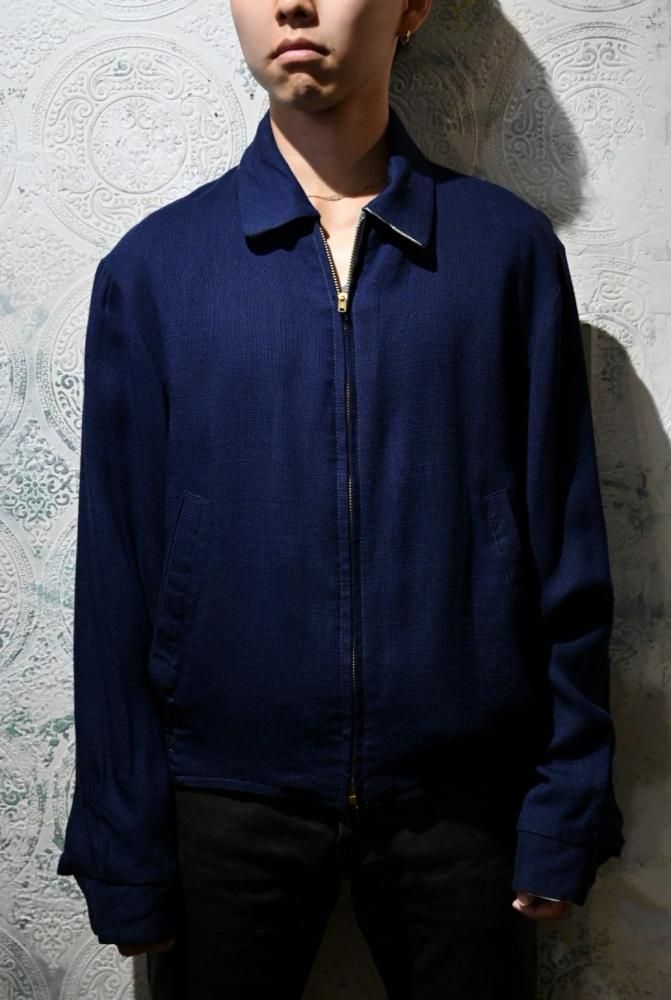 us 1950's rayon slab  check reversible jacket