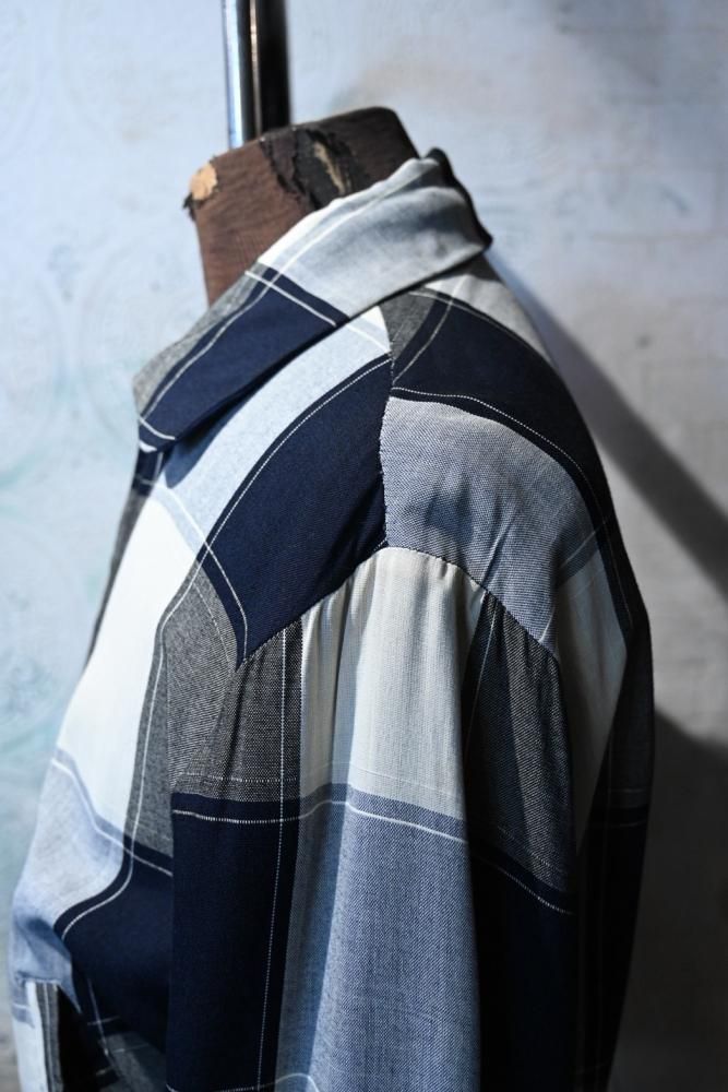 us 1950's rayon slab  check reversible jacket
