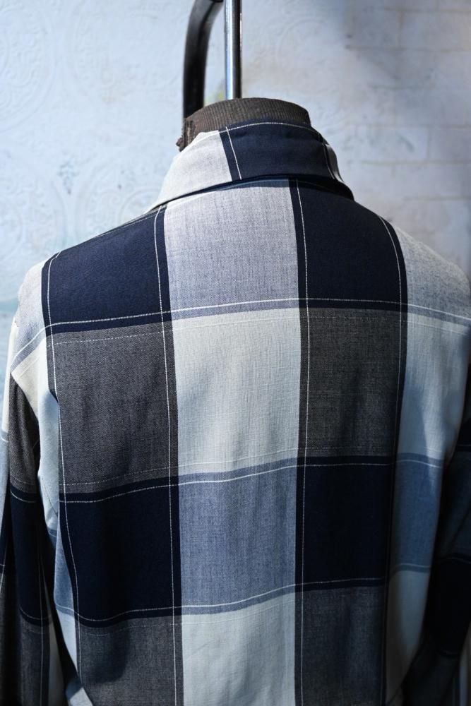 us 1950's rayon slab  check reversible jacket