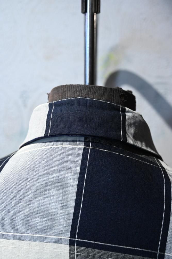 us 1950's rayon slab  check reversible jacket