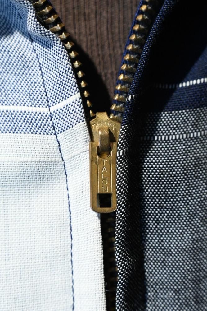 us 1950's rayon slab  check reversible jacket