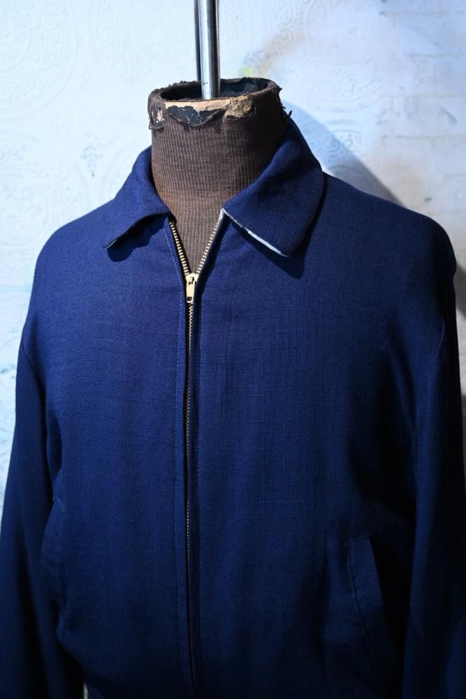 us 1950's rayon slab  check reversible jacket