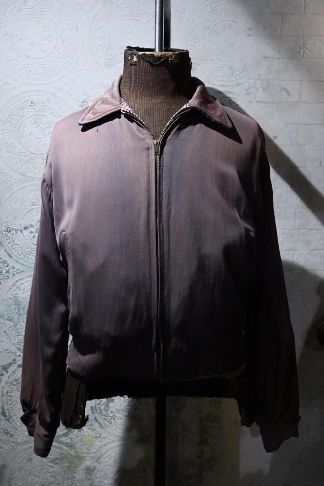 us 1950's rayon gaberdine reversible jacket