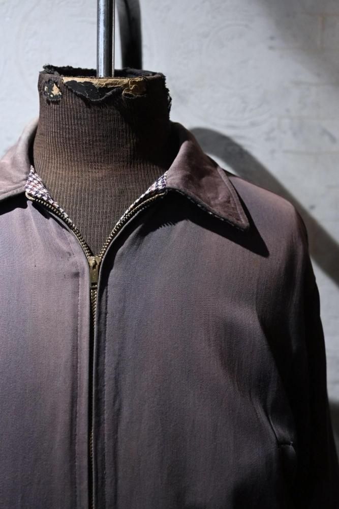 us 1950's rayon gaberdine reversible jacket