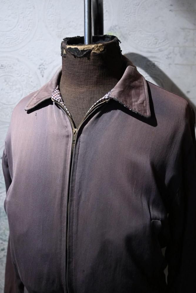 us 1950's rayon gaberdine reversible jacket
