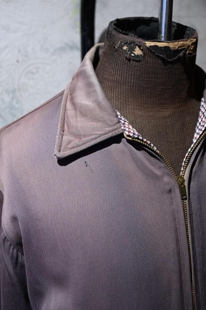 us 1950's rayon gaberdine reversible jacket