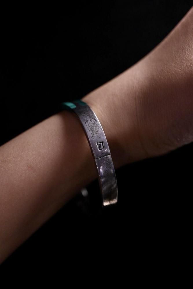 Vintage silver  malachite bracelet