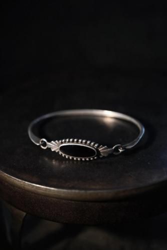 Vintage silver  onyx bracelet