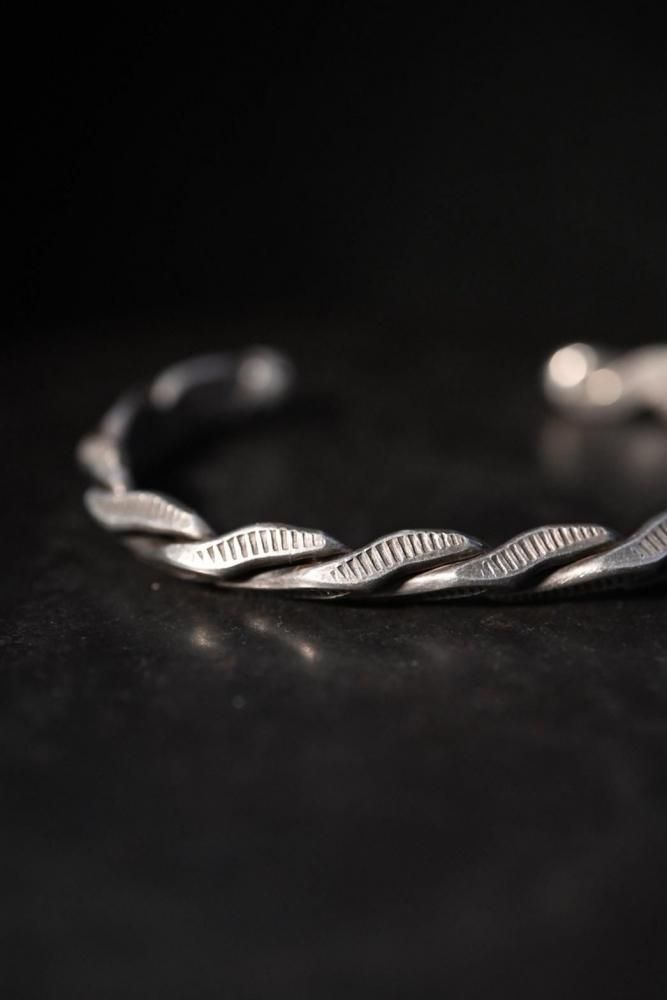 Vintage twisted silver bangle