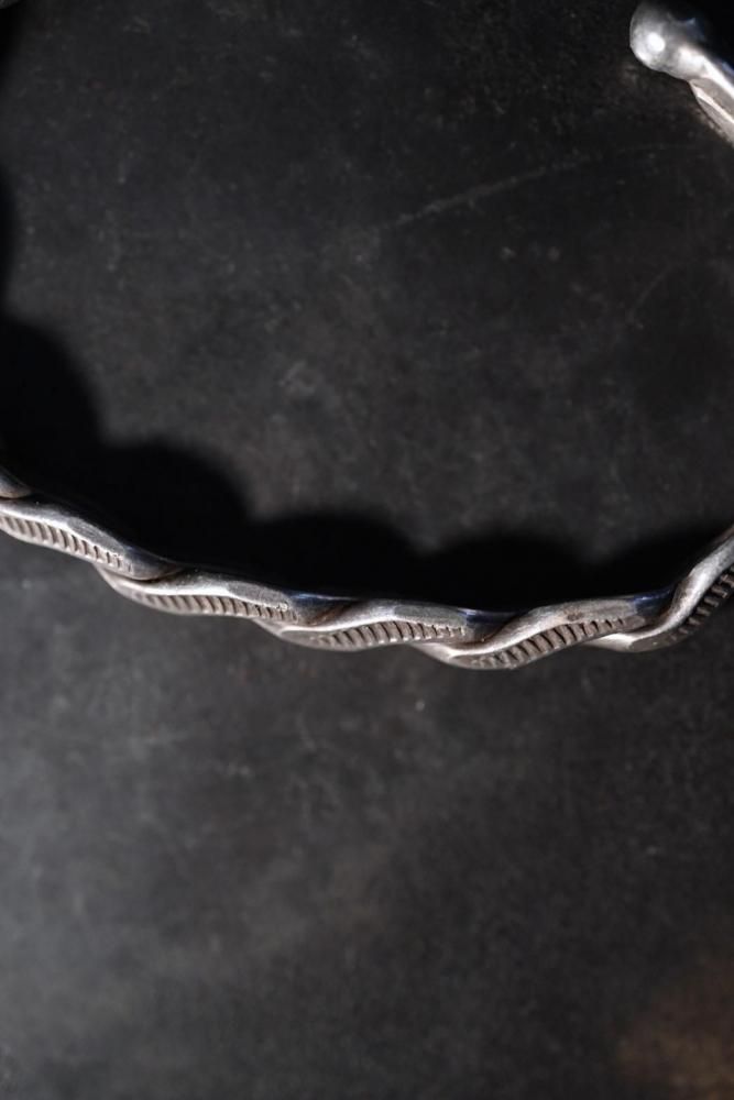 Vintage twisted silver bangle
