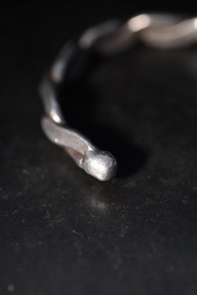 Vintage twisted silver bangle