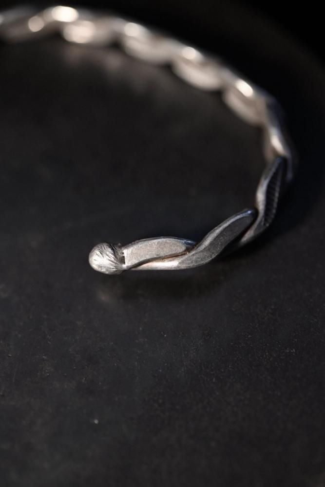 Vintage twisted silver bangle