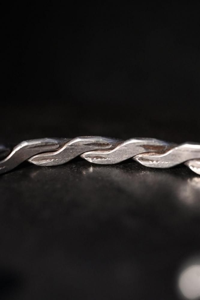 Vintage twisted silver bangle