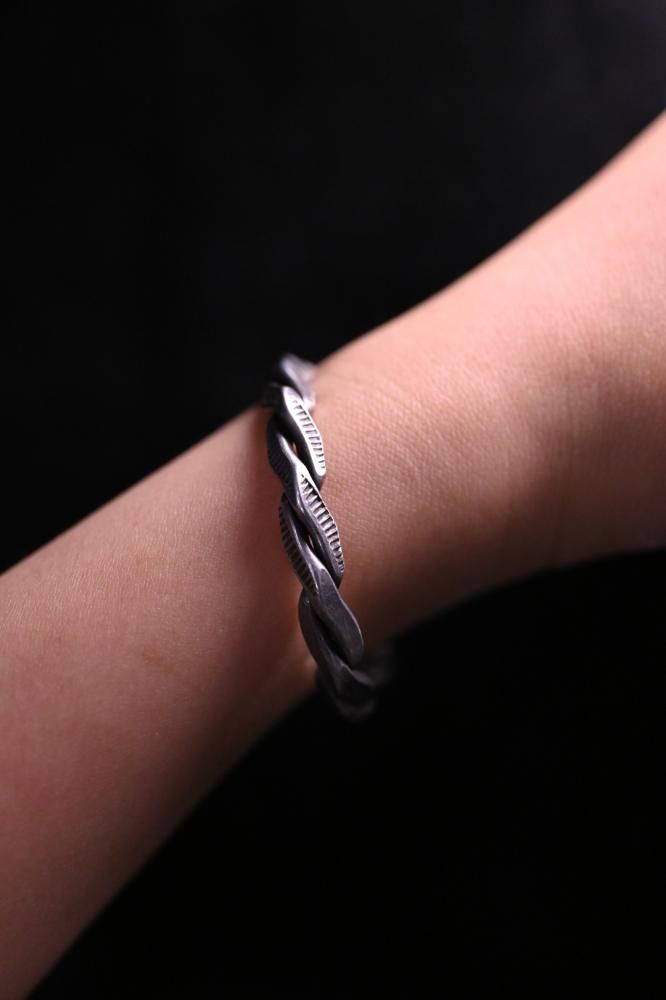 Vintage twisted silver bangle
