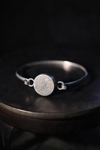Vintage silver Initial bracelet