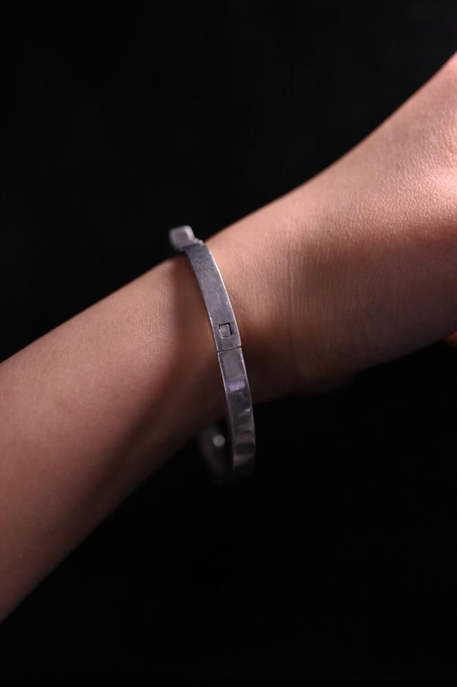 Vintage silver  malachite bracelet