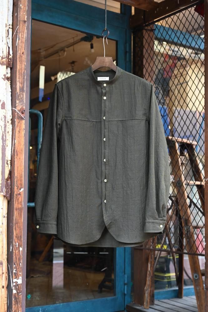 Verthandi carlisle band collar shirt