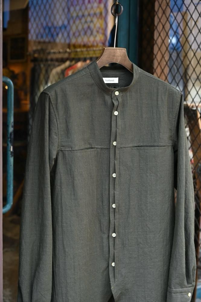 Verthandi carlisle band collar shirt