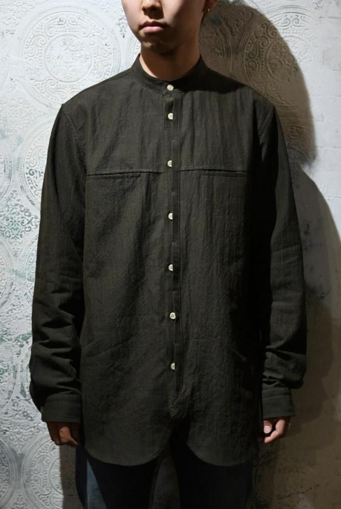 Verthandi carlisle band collar shirt