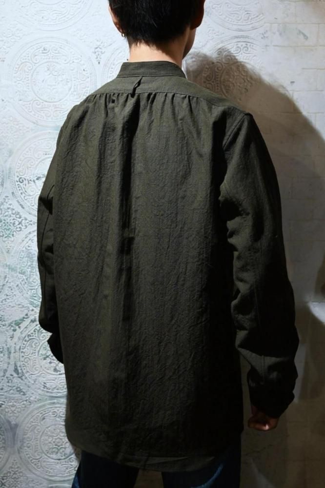 Verthandi carlisle band collar shirt