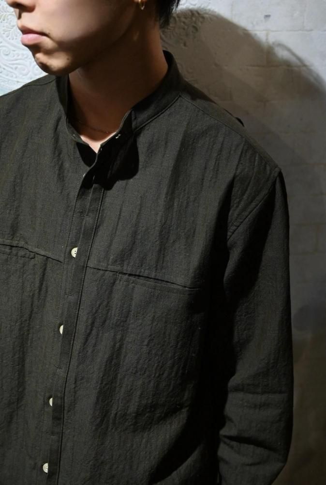 Verthandi carlisle band collar shirt