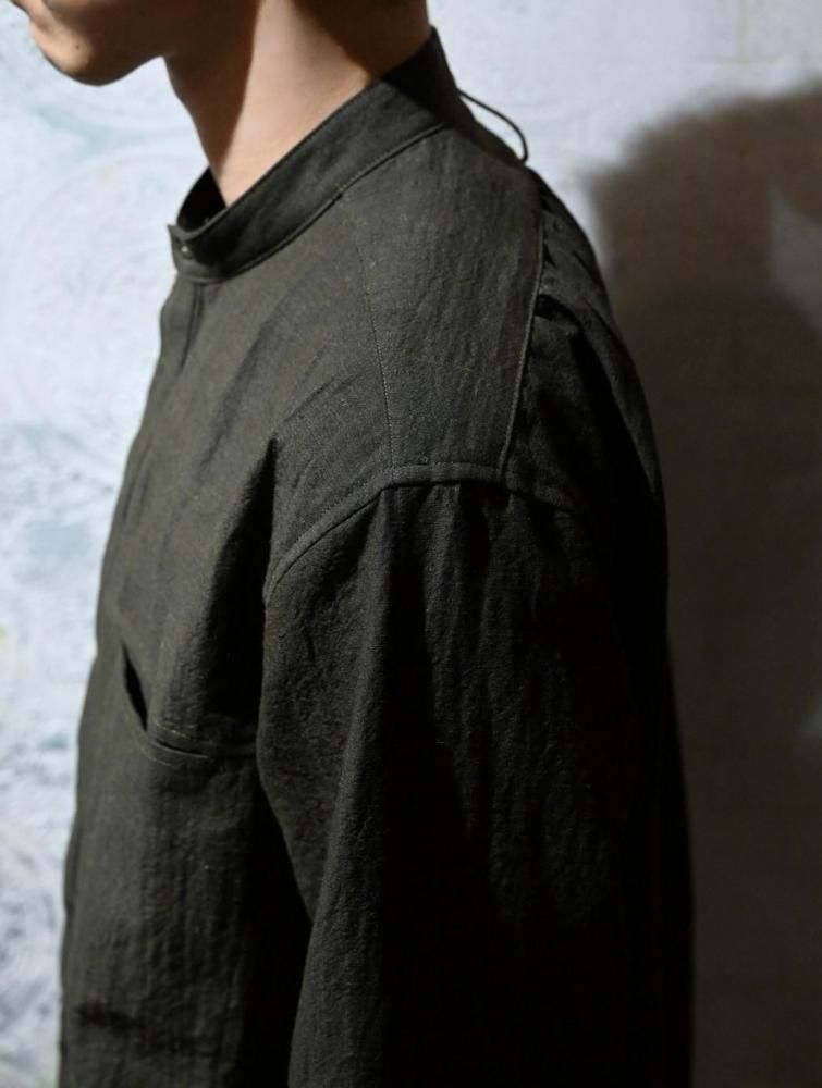 Verthandi carlisle band collar shirt
