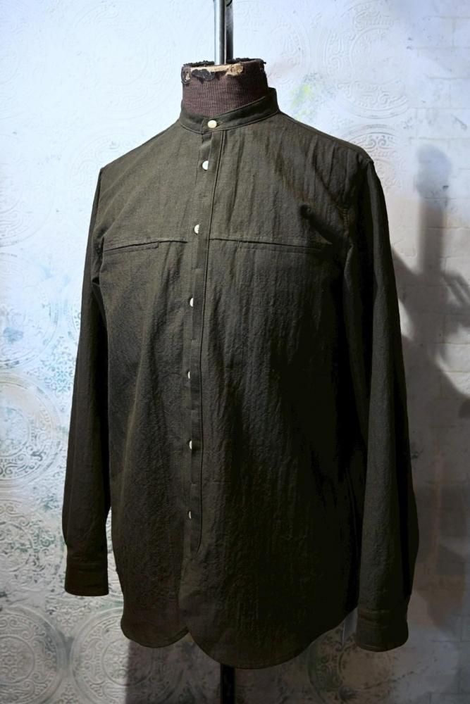 Verthandi carlisle band collar shirt
