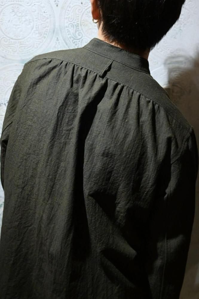 Verthandi carlisle band collar shirt