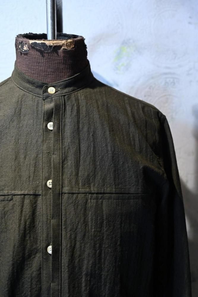 Verthandi carlisle band collar shirt