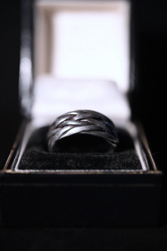 Vintage silver braid ring
