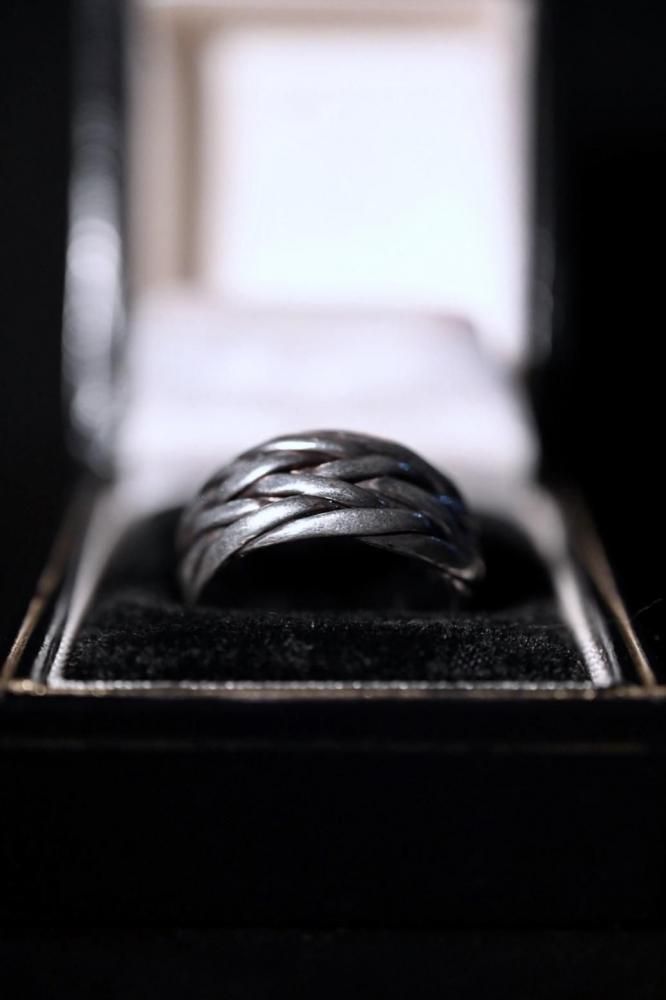 Vintage silver braid ring