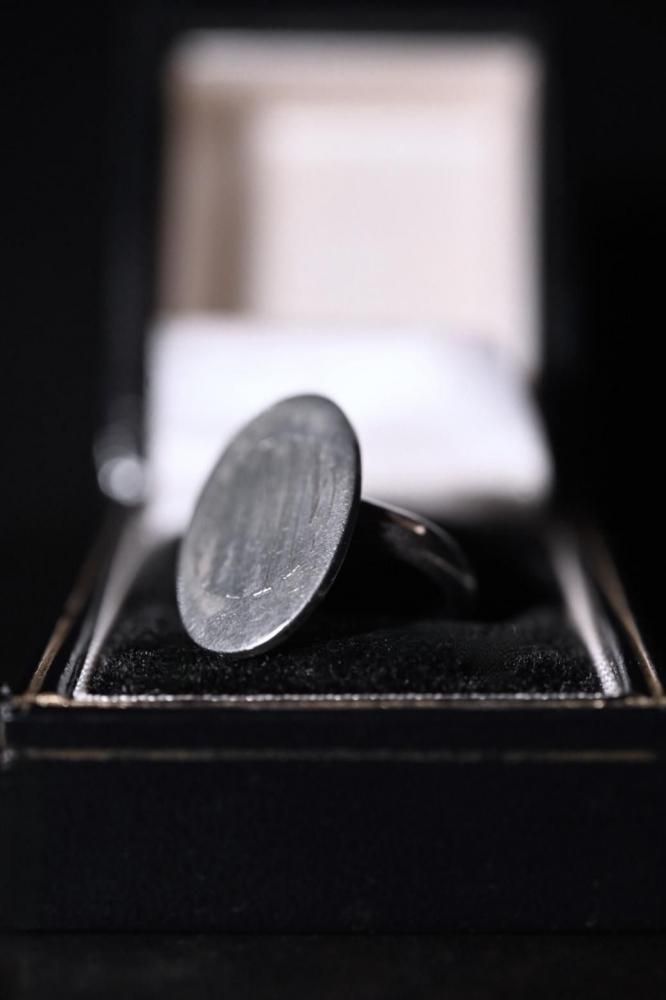 Vintage silver Initial ring