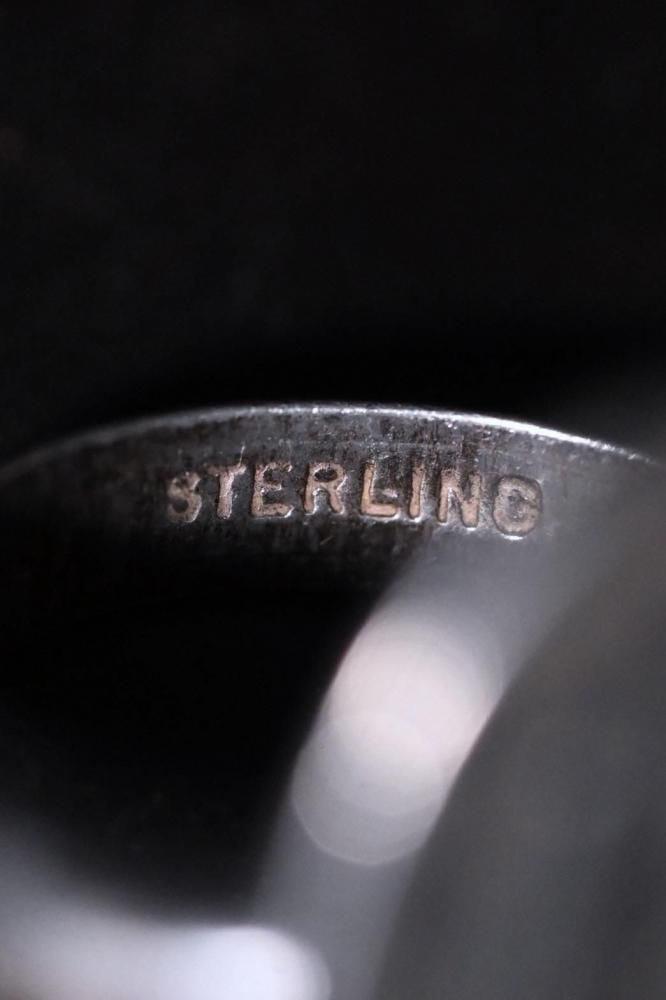 Vintage silver Initial ring