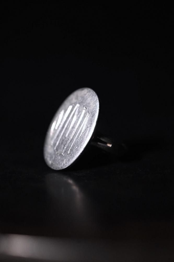 Vintage silver Initial ring
