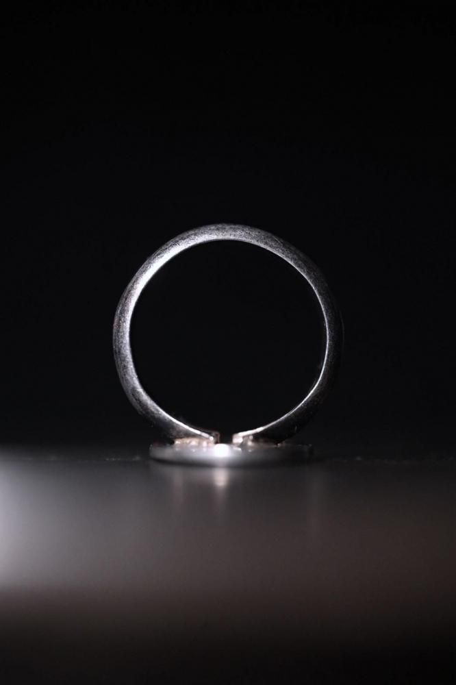 Vintage silver Initial ring