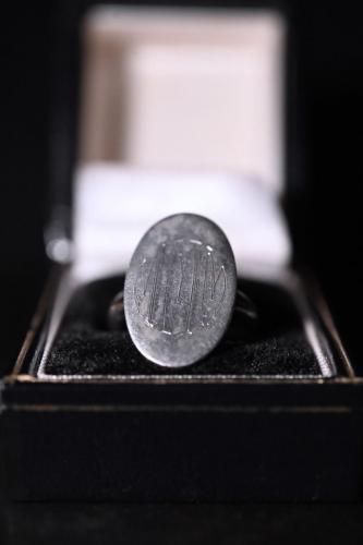 Vintage silver Initial ring 12