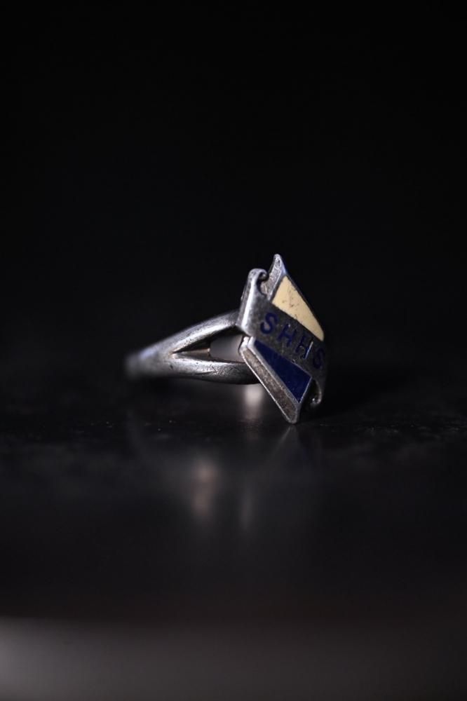 Mid 20th silver college ring