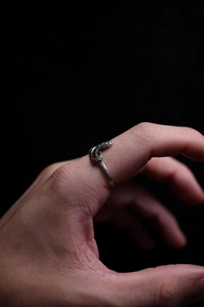 Vintage silver snake ring