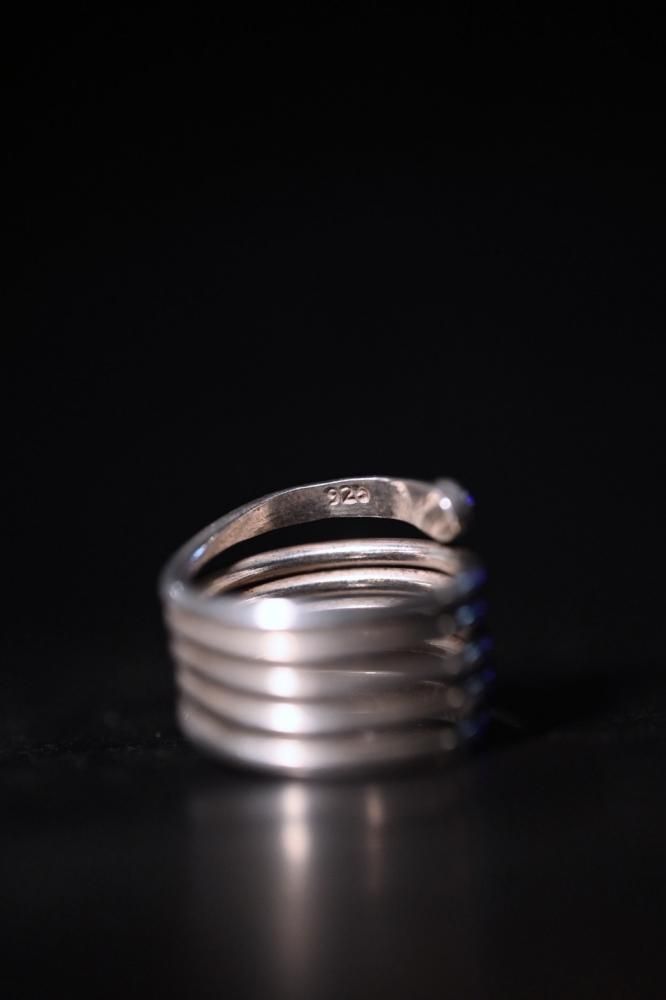 Vintage spring design silver ring