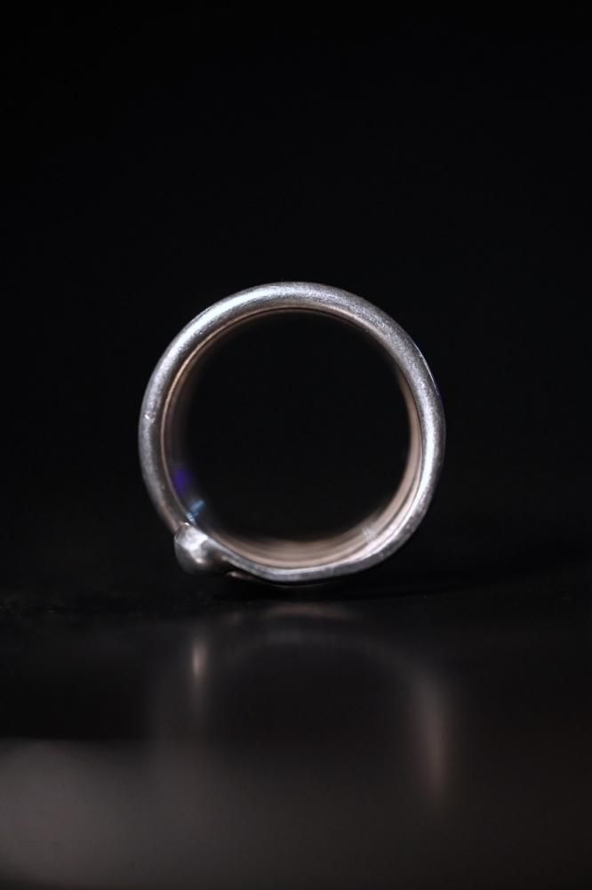 Vintage spring design silver ring