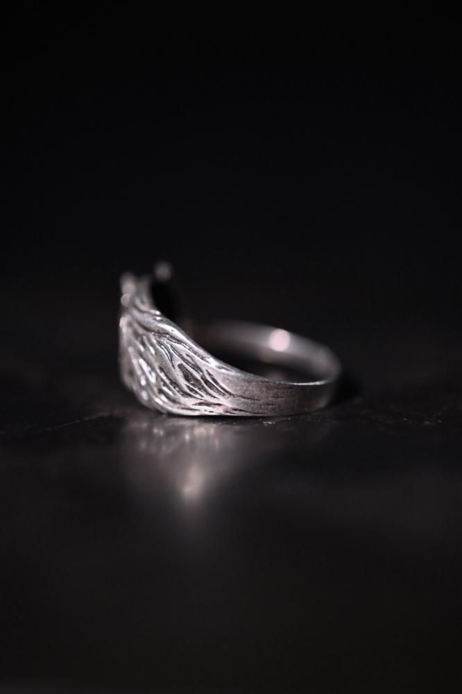 Vintage silver horse ring