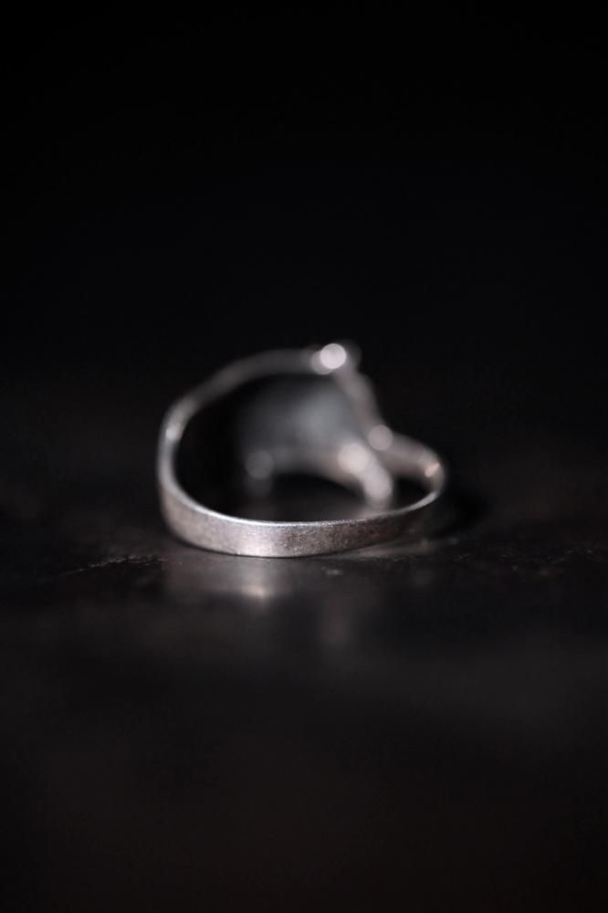 Vintage silver horse ring