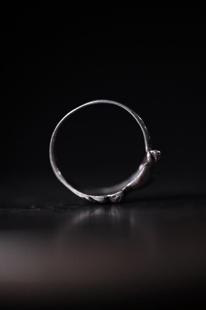 Vintage silver horse ring