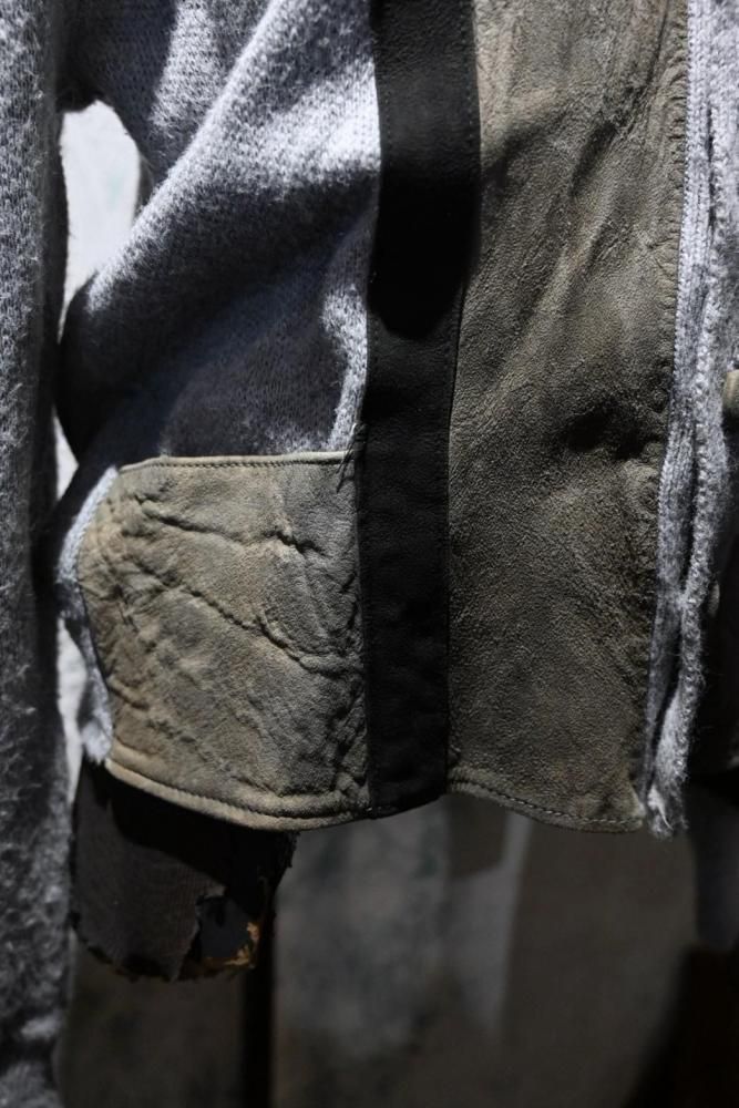 us 1970's suede  knit cardigan
