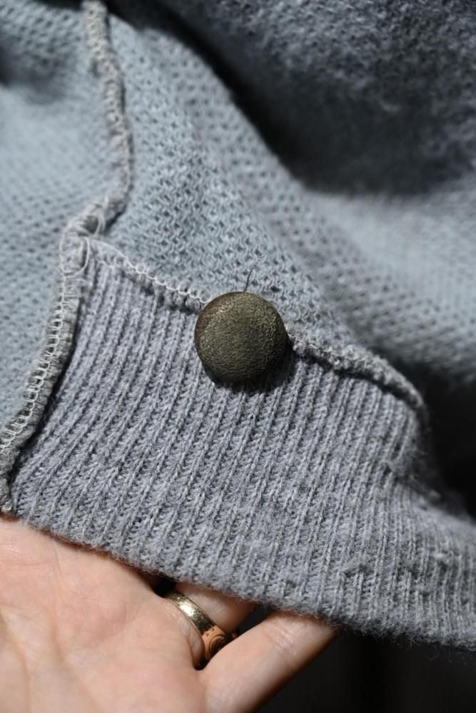 us 1970's suede  knit cardigan