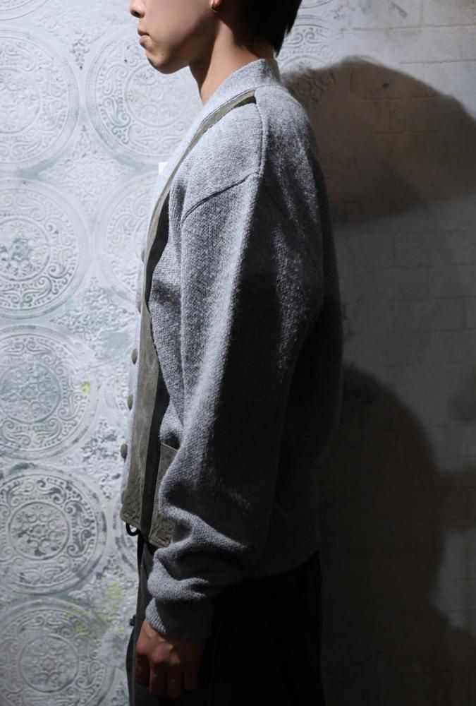 us 1970's suede  knit cardigan