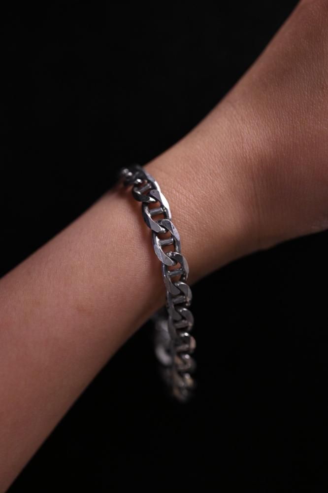 Italy vintage silver chain bracelet