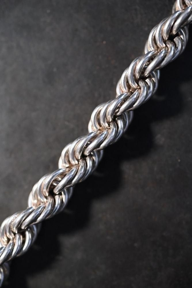 Vintage silver twist chain necklace