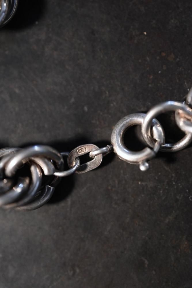 Vintage silver twist chain necklace