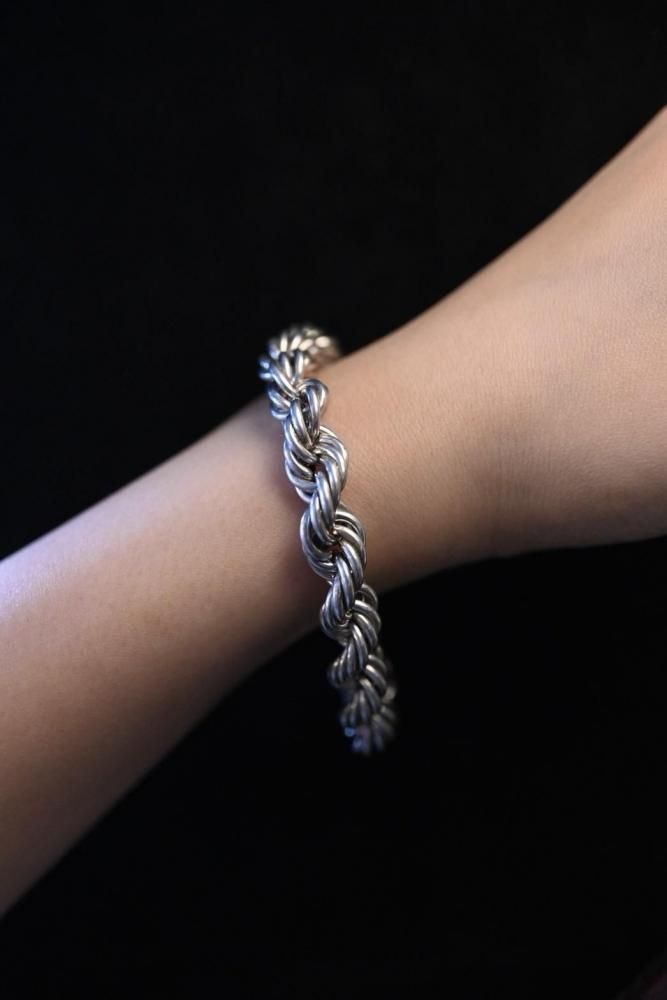 Vintage silver twist chain necklace